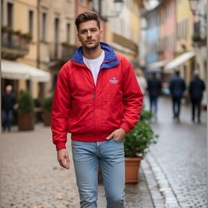 Alaska holland America Gear For Sports Red and Blue Lightweight Jacket